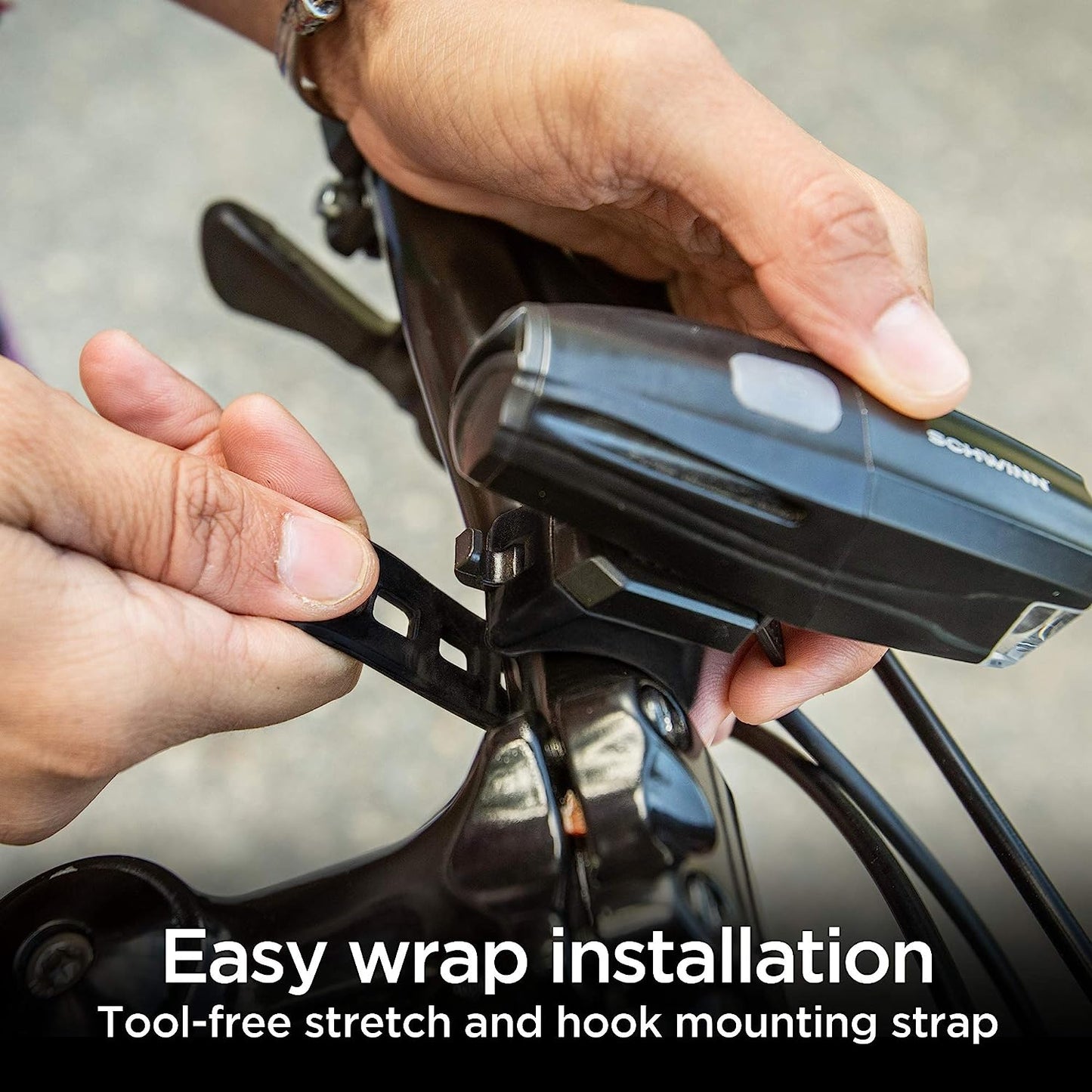 Schwinn Quick Wrap RECHARGEABLE 400 Lumen Bike Light Set Headlight & Taillight