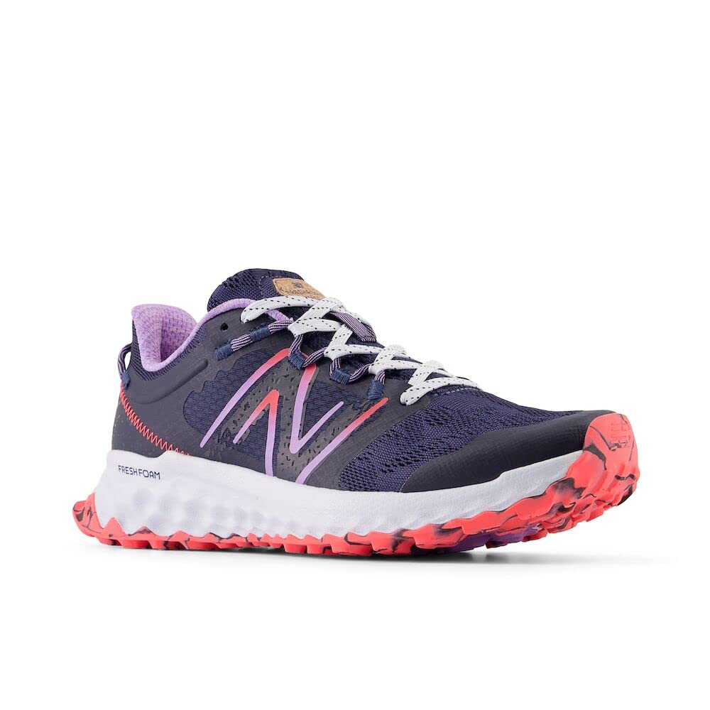 New Balance Women's Fresh Foam Garoe V1 Trail Running Shoe, Natural Indigo/Electric Purple/Electric Red, 12