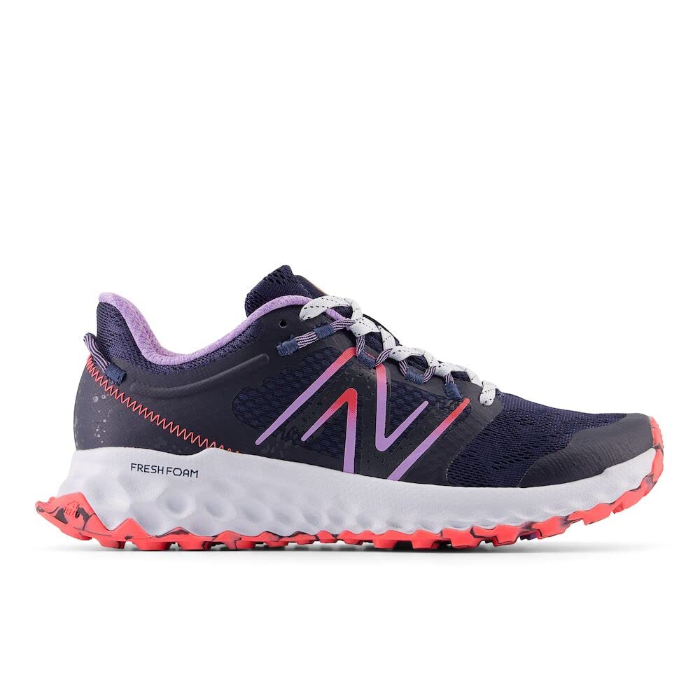 New Balance Women's Fresh Foam Garoe V1 Trail Running Shoe, Natural Indigo/Electric Purple/Electric Red, 12