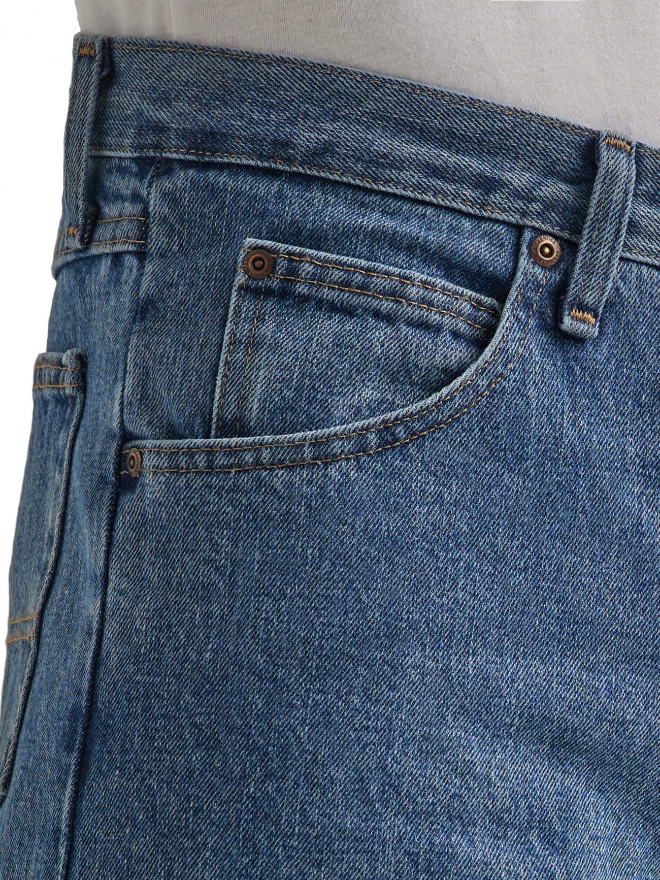 Wrangler Authentics Men's Classic 5-Pocket Regular Fit Cotton Jean, Vintage Blue Grey, 36W x 36L