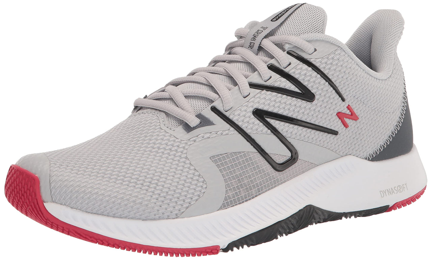 New Balance Men's DynaSoft Trnr V2 Cross Trainer, Light Aluminum/Black/Team Red, 11 X-Wide