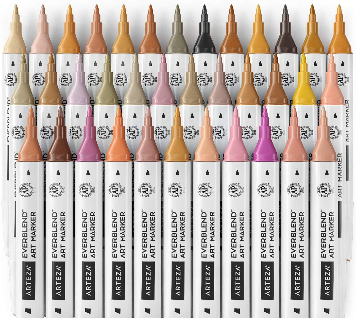 Arteza EverBlend™ Art Markers, Portrait Tones - Set of 36