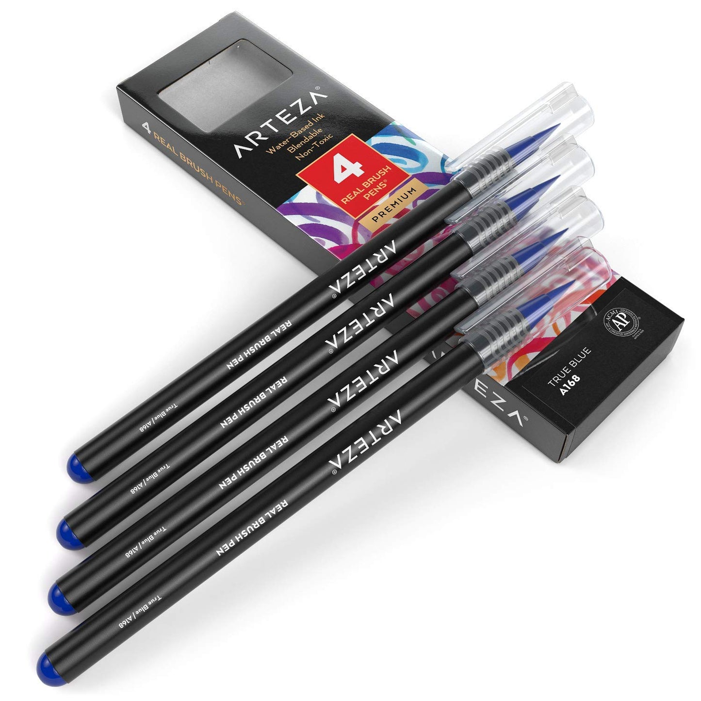 Arteza Real Brush Pens®, True Blue A168 - 4 Pack