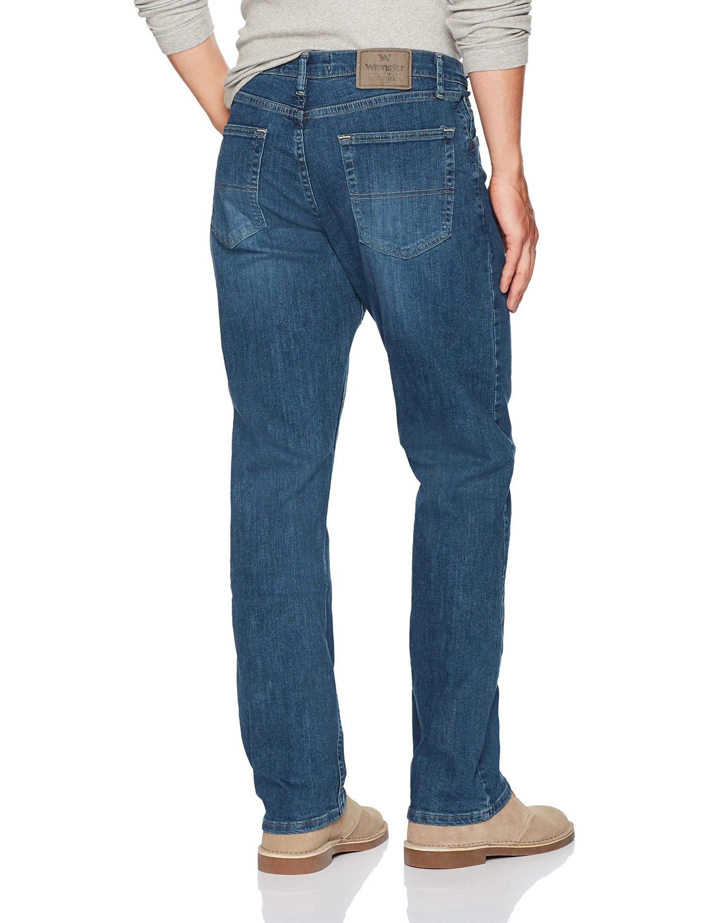 Wrangler Authentics Men's Big & Tall Classic 5-Pocket Relaxed Fit Jean, Slate Flex, 44W x 34L