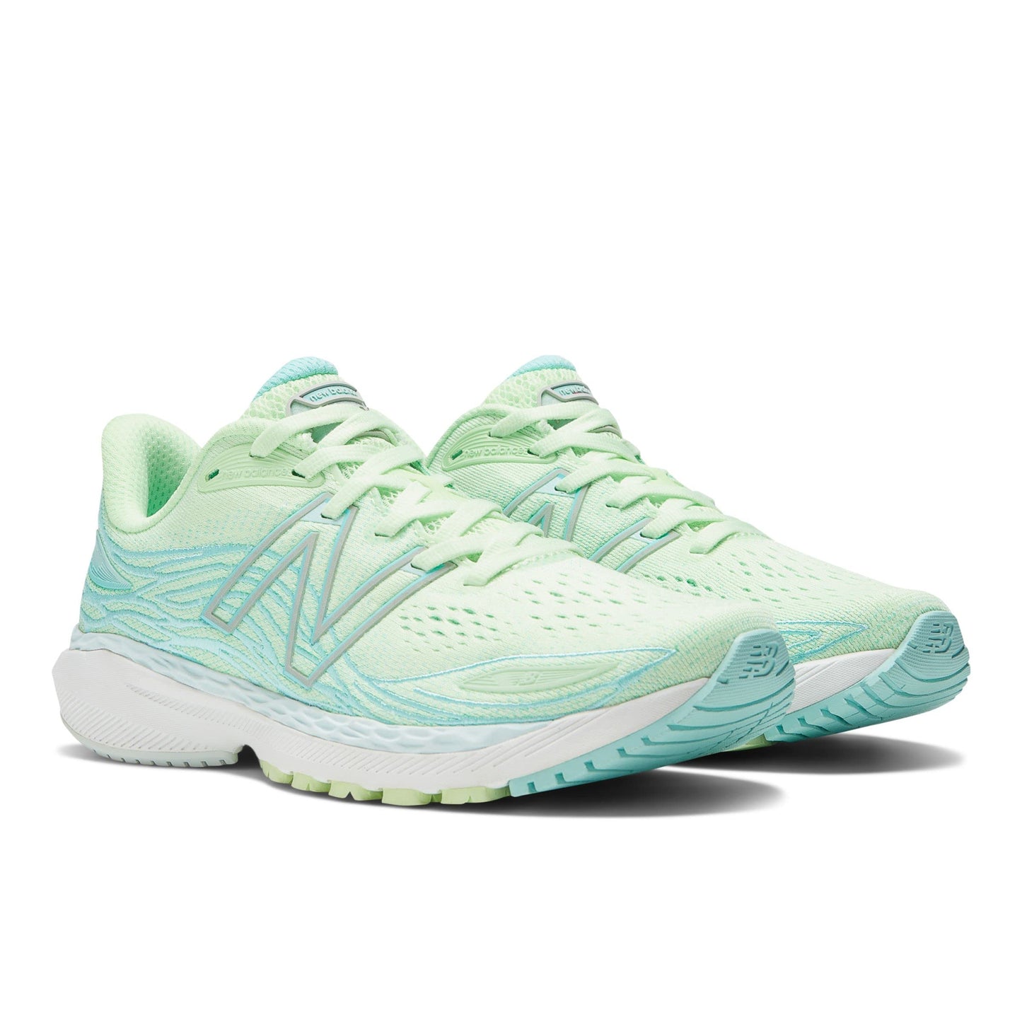 New Balance Women's Fresh Foam X 860 V12 Running Shoe, Vibrant Spring Glo/Surf/Light Surf, 12 Wide