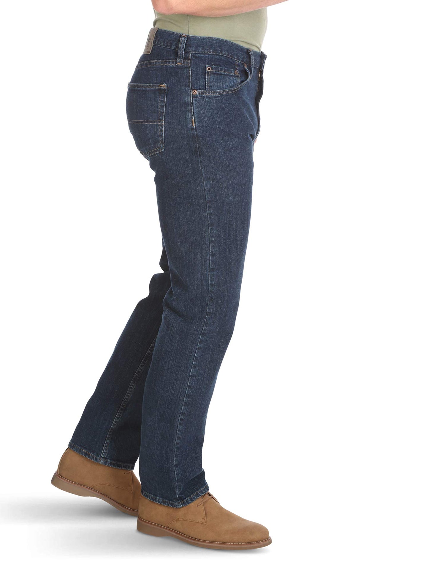 Wrangler Authentics Men's Classic 5-Pocket Regular Fit Jean, Dark Indigo Flex, 38W x 29L