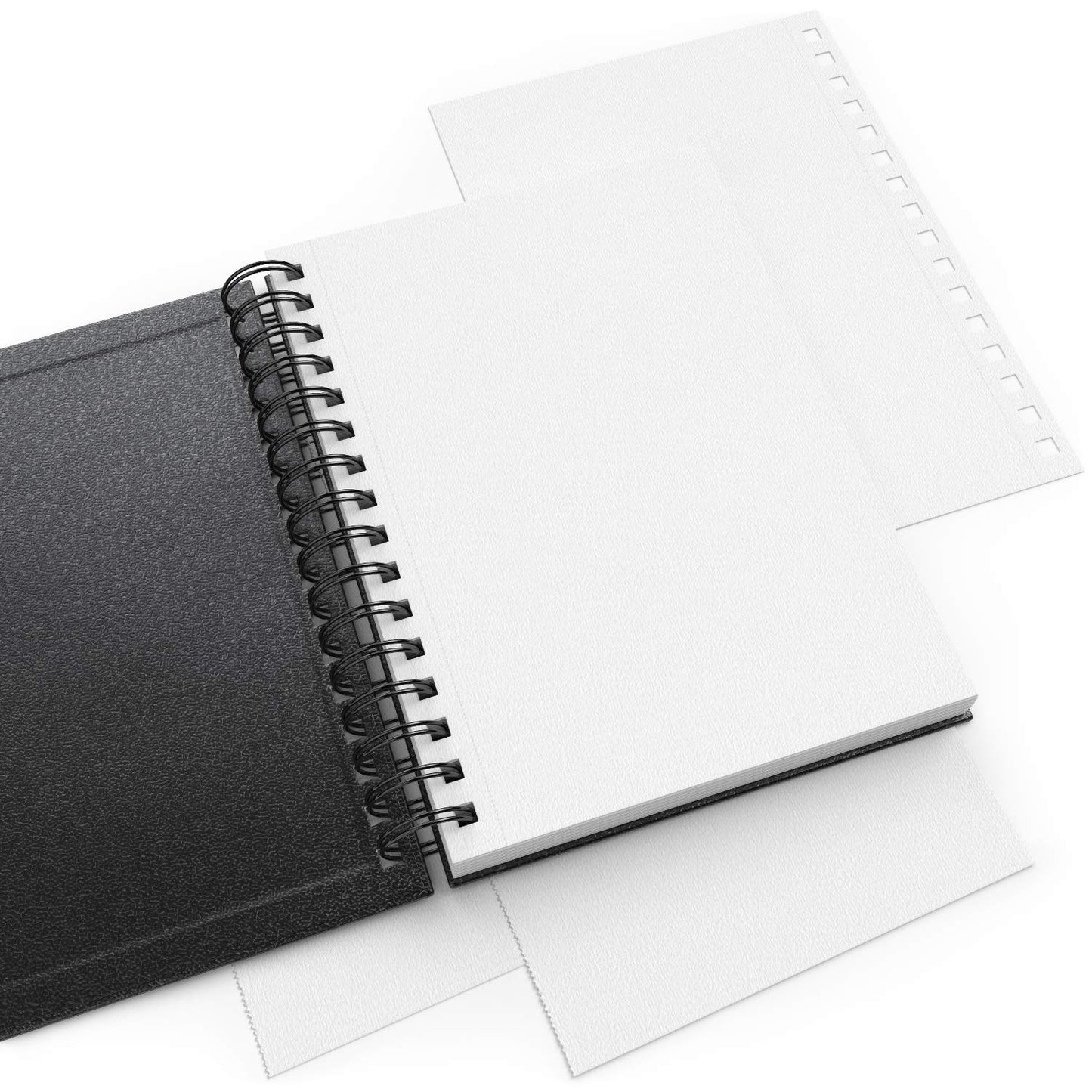 Arteza Watercolor Book, Spiral-Bound Black Hardcover, 5.5" x 8.5", 64 Pages - Pack of 3