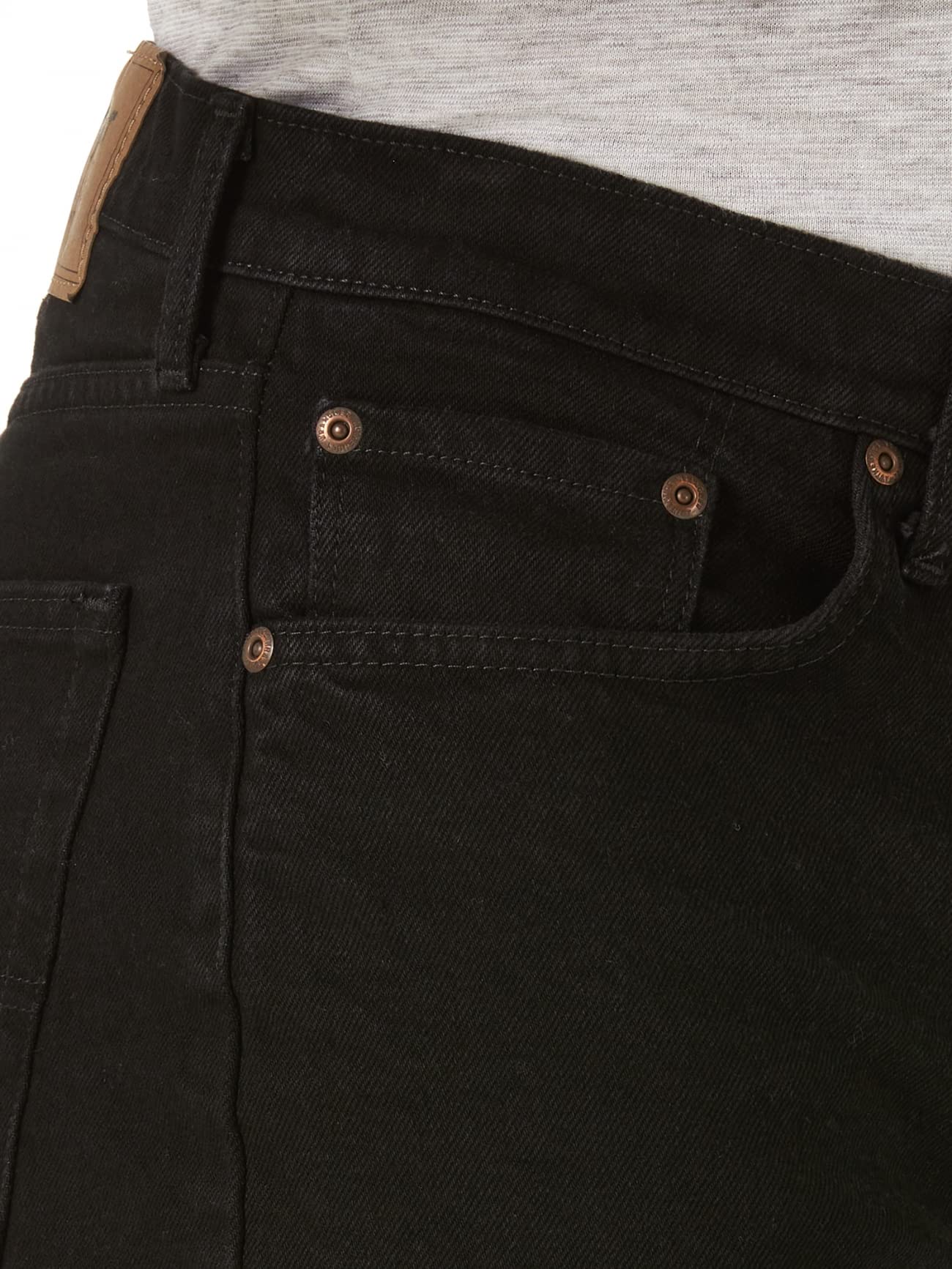 Wrangler Authentics Men's Classic Relaxed Fit Five Pocket Jean Short, Jet Black, 32