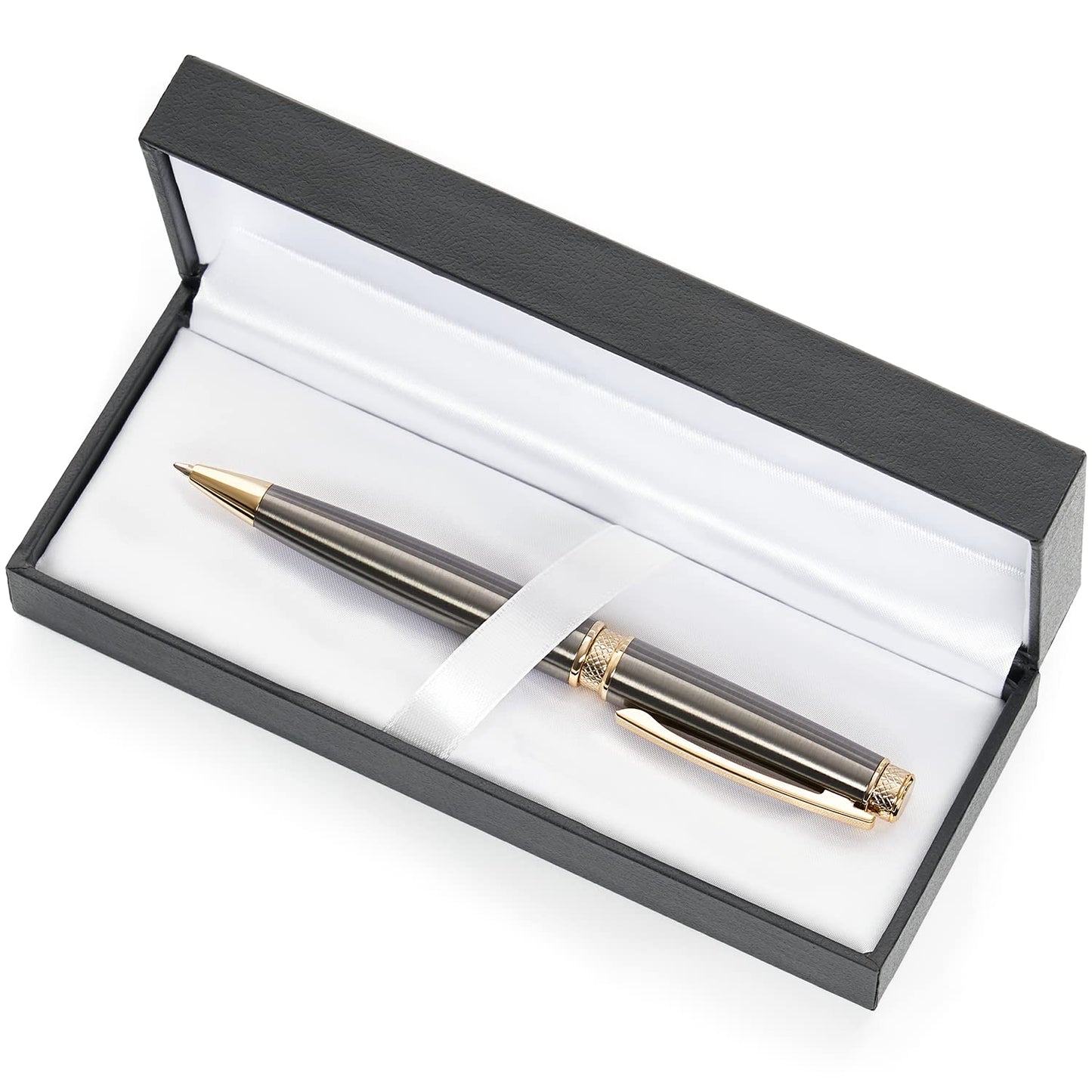 Arteza Ballpoint Pen Gift Set, Black Ink Gold & Brushed Metal Pen
