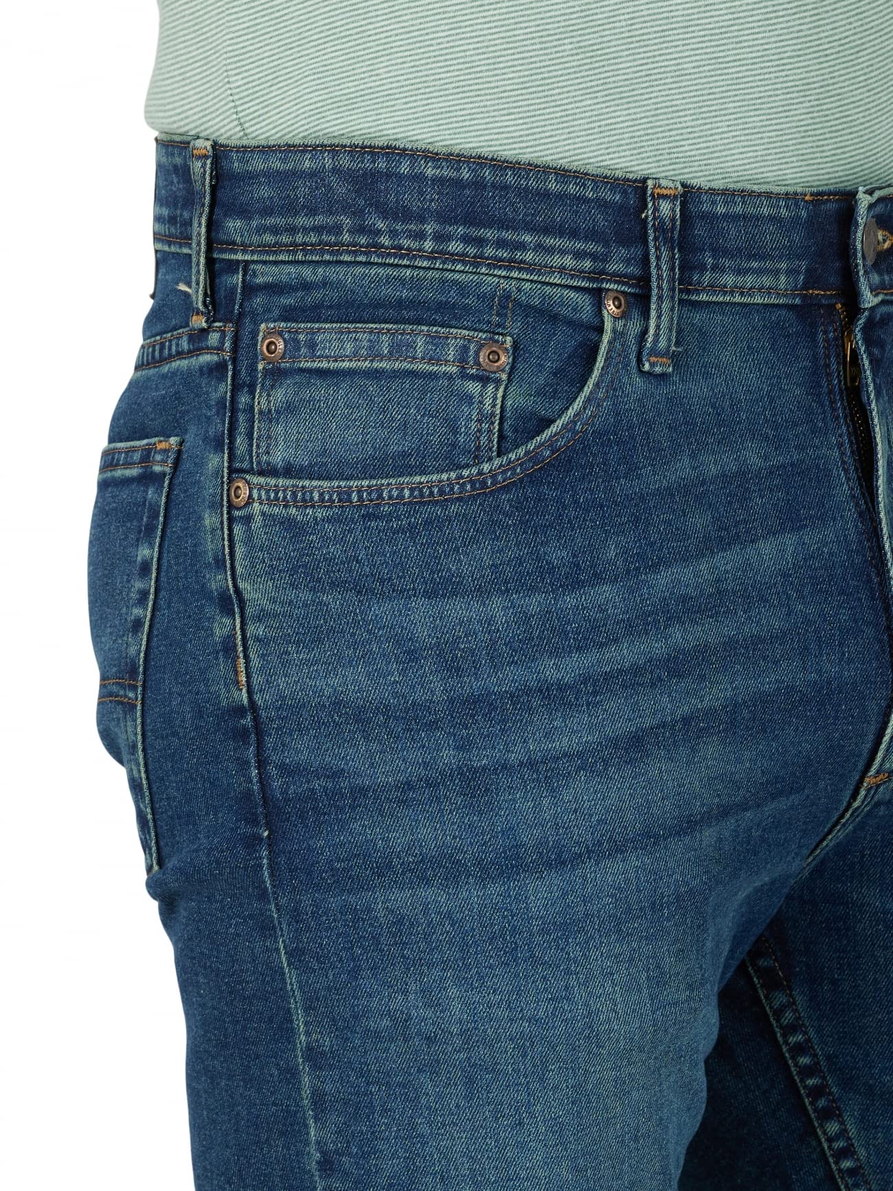 Wrangler Authentics Men's Regular Fit Comfort Flex Waist Jean, Rhodes, 35W x 30L