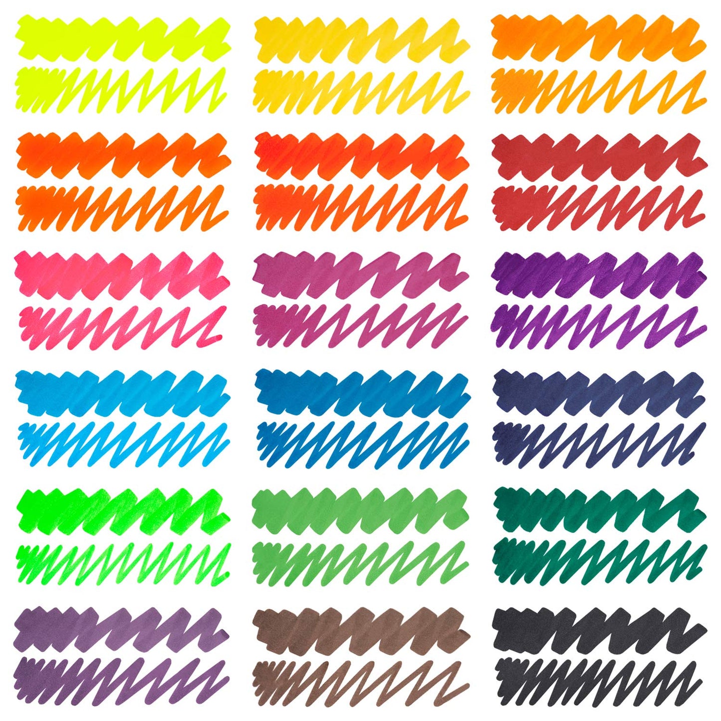 Arteza Glassboard Markers, Classic & Neon Colors - Set of 18