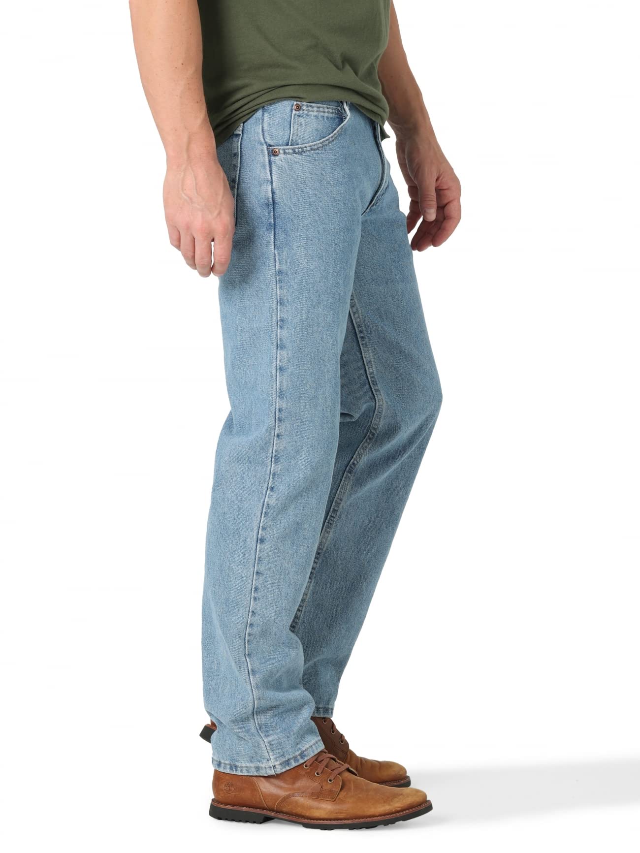 Wrangler Authentics Men's Classic 5-Pocket Regular Fit Cotton Jean, Light Stonewash, 35W x 36L