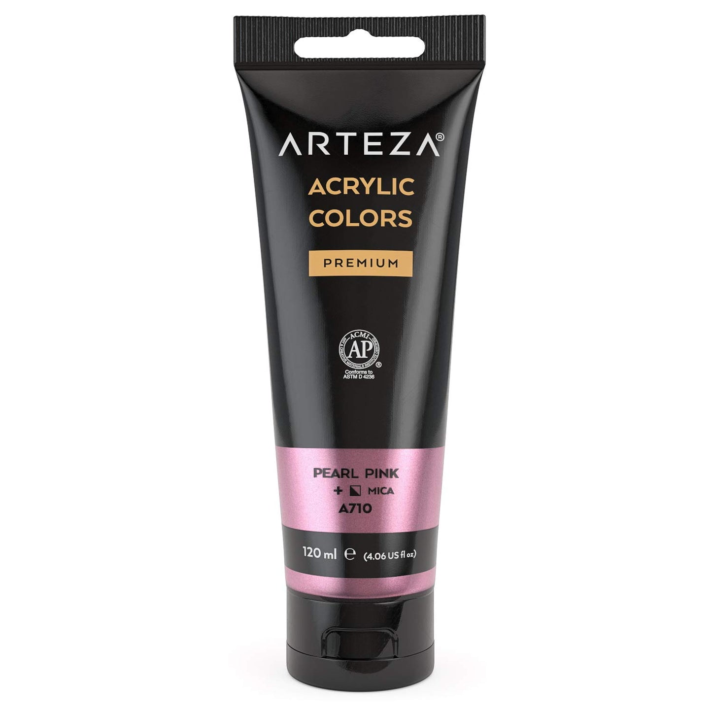 Arteza Metallic Acrylic Paint, 4oz Tube - Pearl Pink A710