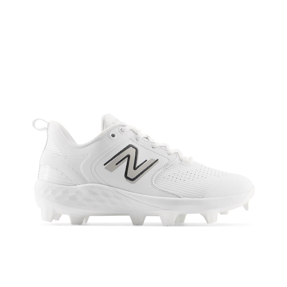 New Balance Men's Fresh Foam 3000 V6 Molded Baseball Shoe, Synthetic White/White, 12.5