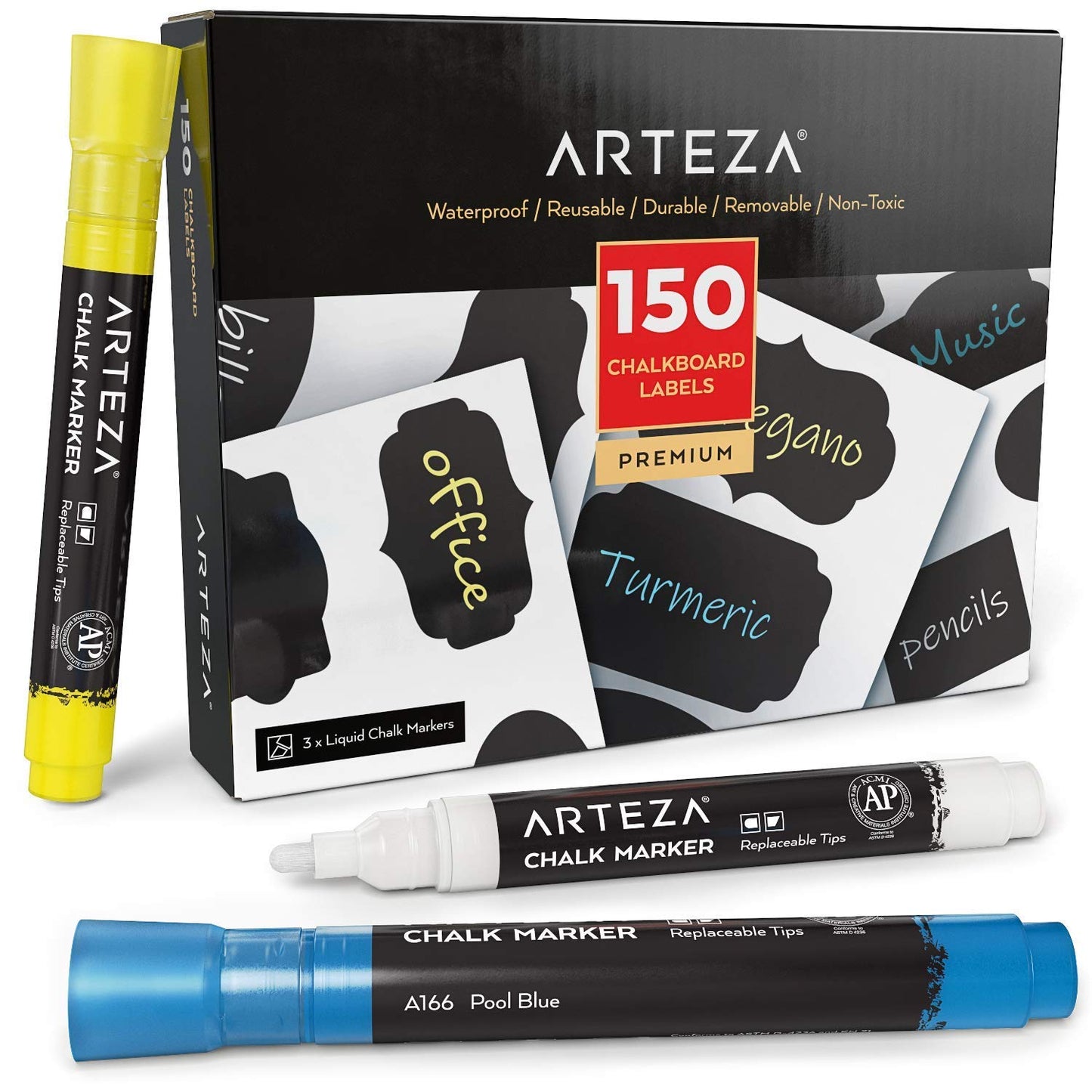 Arteza Chalkboard Markers & Sticker Sets - Colors