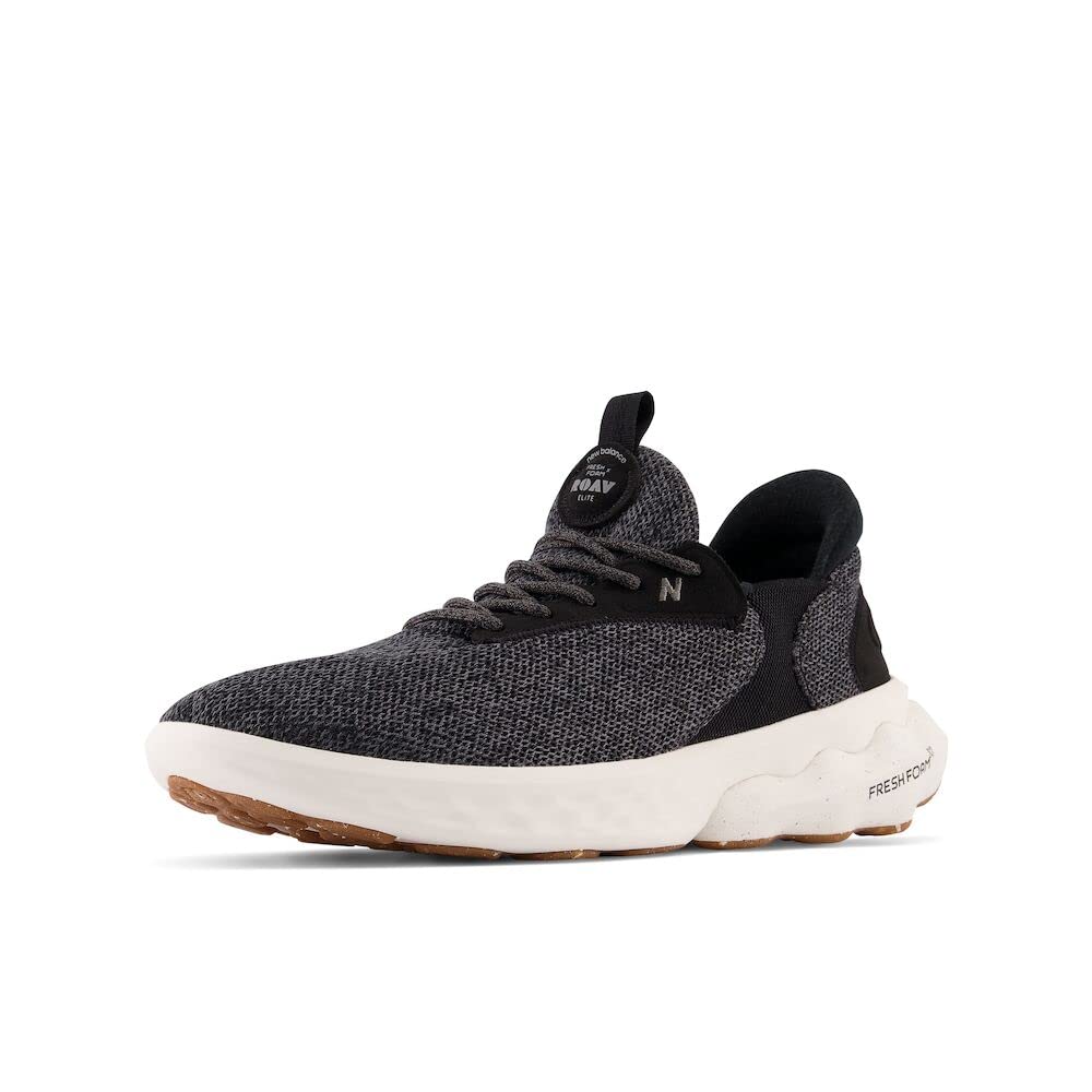 New Balance Men's Fresh Foam Roav Elite V1 Running Shoe, Black/Sea Salt, 9.5
