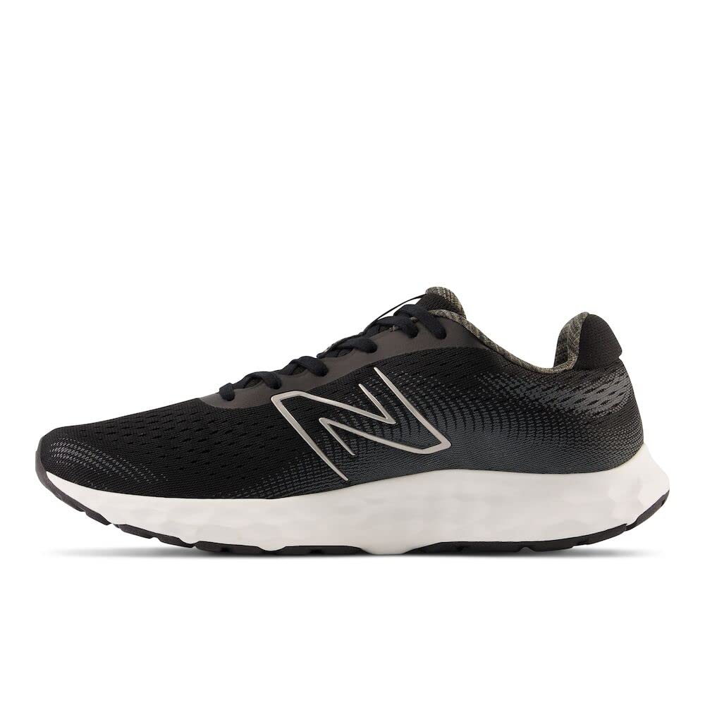 New Balance Men's 520 V8 Running Shoe, Black/White, 8