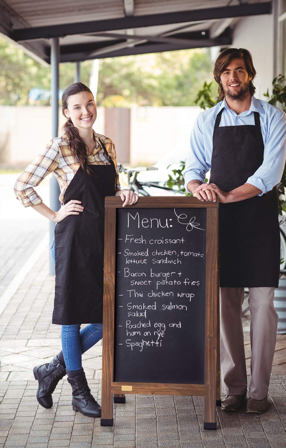 Arteza A-Frame Magnetic Chalkboard, Double-Sided, 40" x 20"