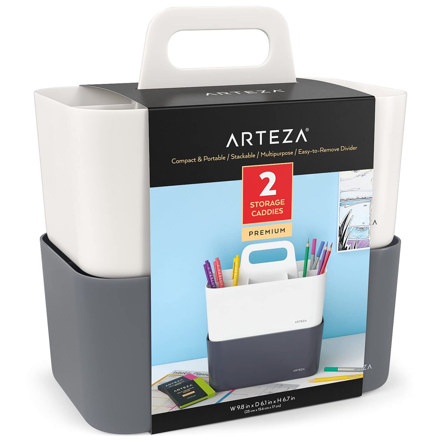 Arteza Storage Caddy - Pack of 2