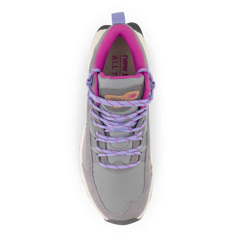 New Balance Women's Fresh Foam X Hierro V1 Mid-Cut Trail Running Shoe, Steel/Castlerock/Magenta, 7.5