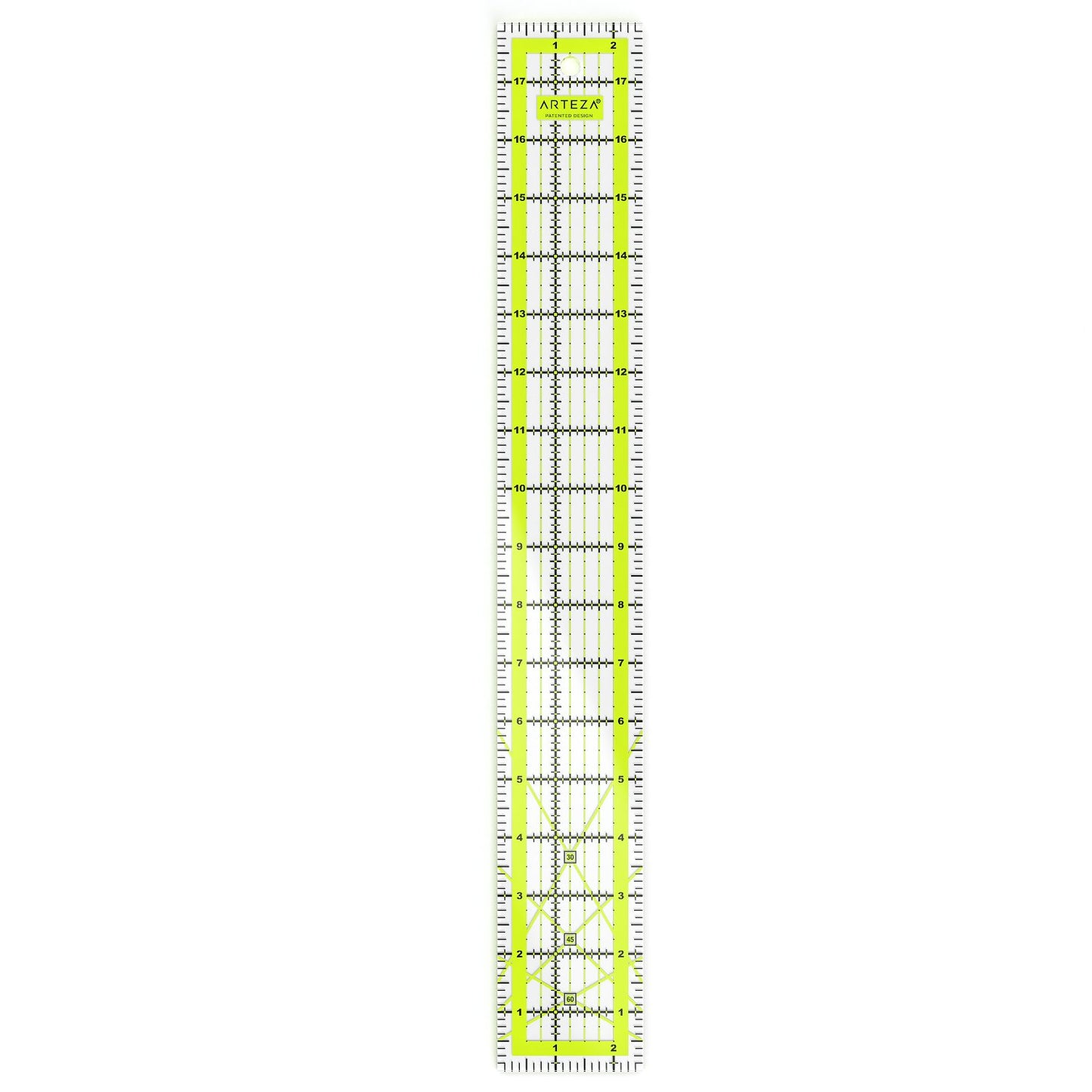 Arteza Acrylic Quilter's Ruler, 2.5" x 18"
