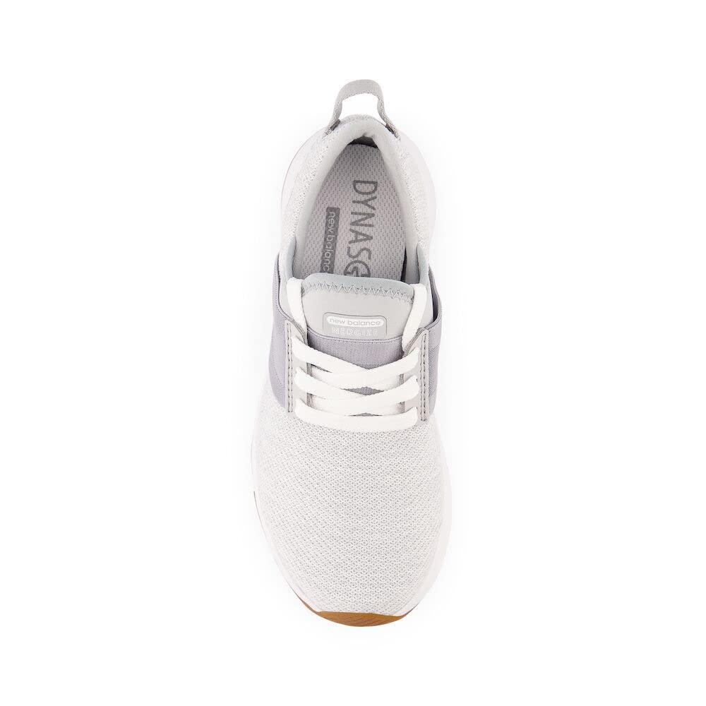 New Balance Baby Girls Dynasoft Nergize V3 Slip-on Running Shoe, Steel/Sea Salt, 4 Wide Infant
