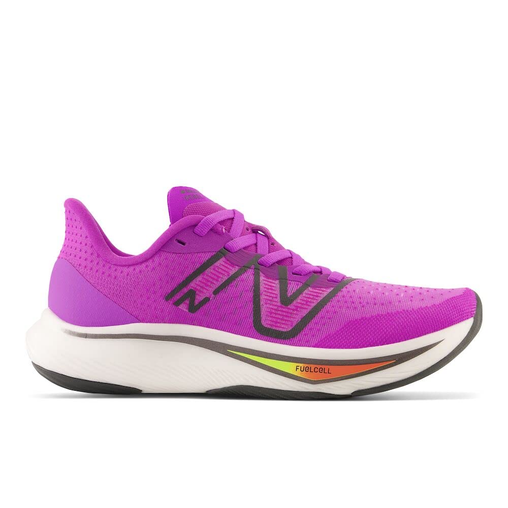 New Balance Women's FuelCell Rebel V3 Running Shoe, Cosmic Rose/Blacktop/Neon Dragonfly, 7.5 Wide