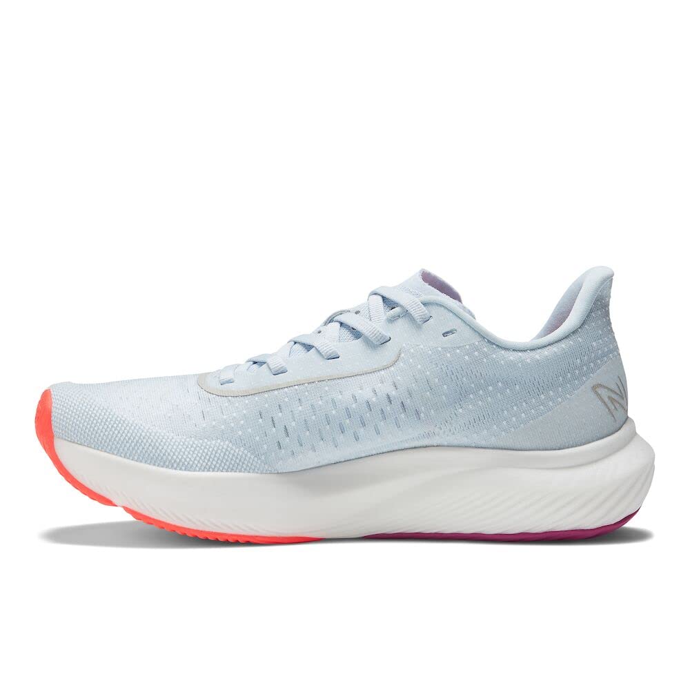 New Balance Women's FuelCell Rebel V3 Running Shoe, Starlight/Electric Red/Magenta Pop, 9.5 Wide