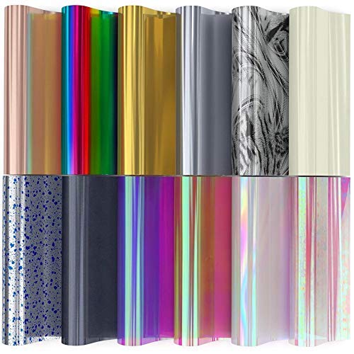 Arteza Heat Transfer Vinyl, Assorted Colors, 10" x 12” Sheets - Set of 12