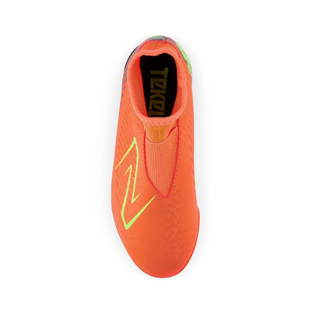 New Balance Boy's Tekela V4 Magique Tf Soccer Shoe, Neon Dragonfly/Black/Coloro Green, 1.5 Little Kid