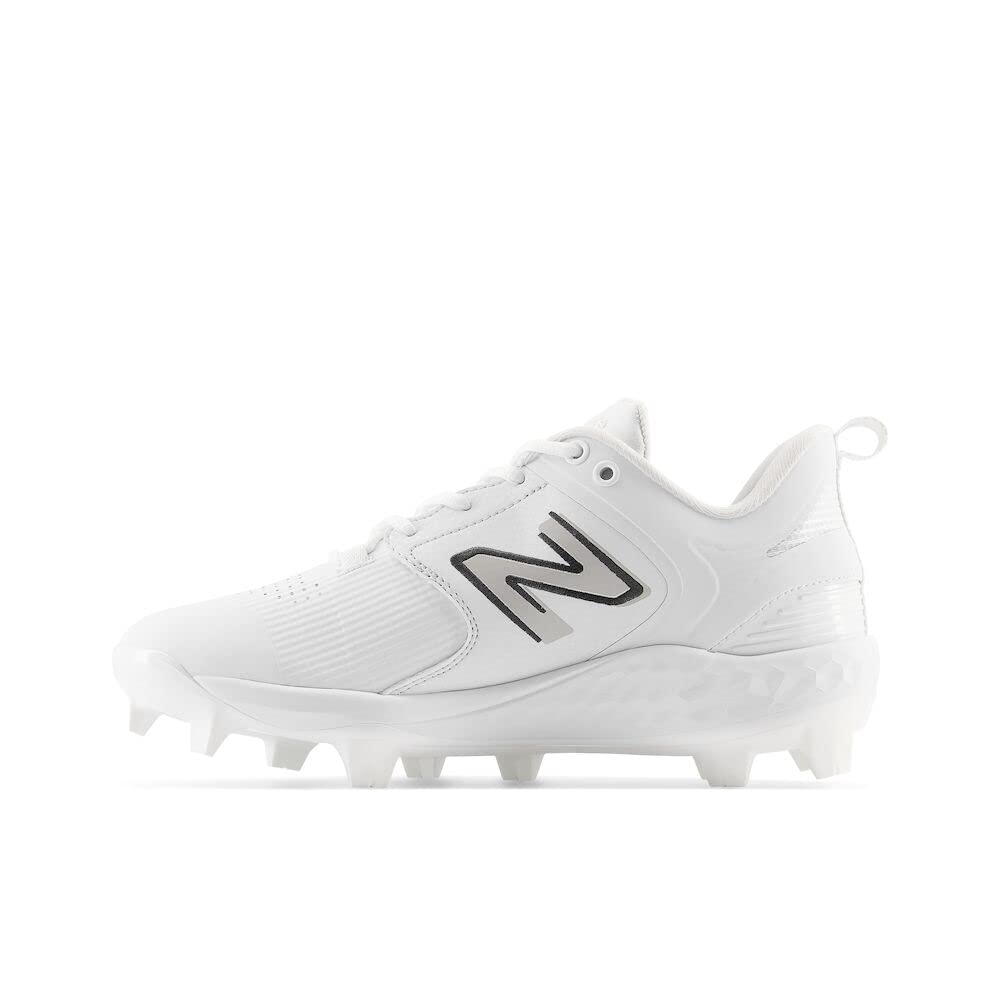 New Balance Men's Fresh Foam 3000 V6 Molded Baseball Shoe, Synthetic White/White, 12.5