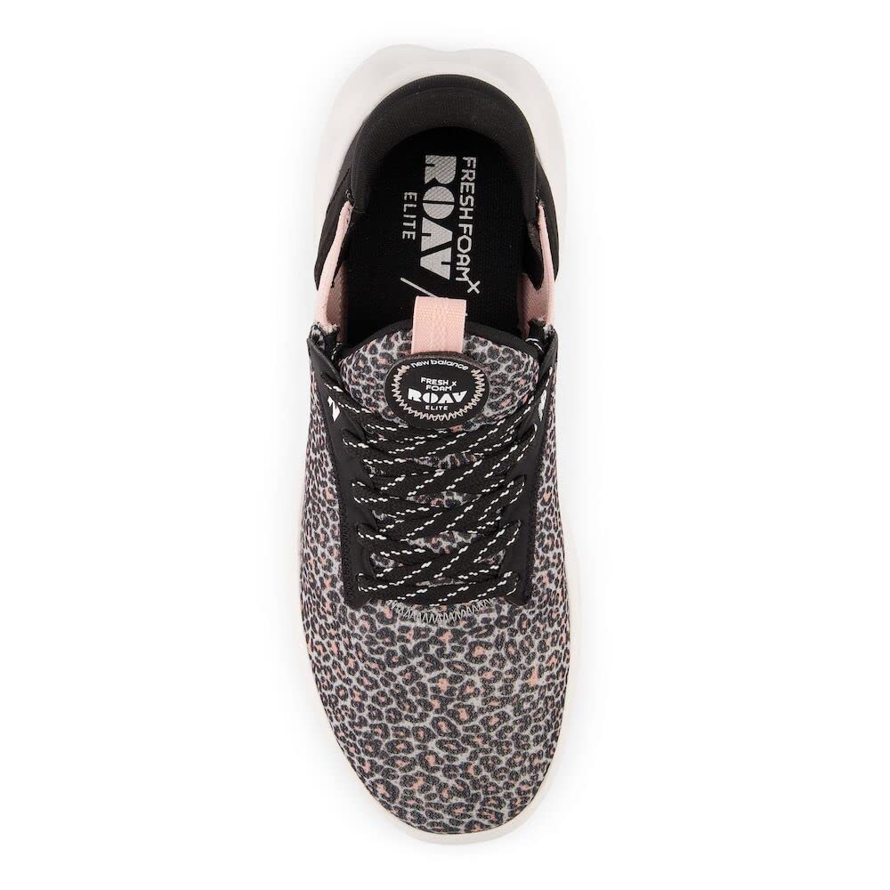 New Balance Women's Fresh Foam Roav Elite V1 Running Shoe, Black/Pink Haze, 12