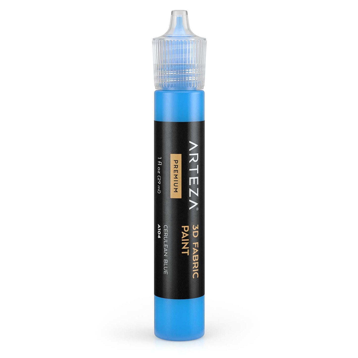 Arteza 3D Fabric Paint, 29ml Bottle - Cerulean Blue A104