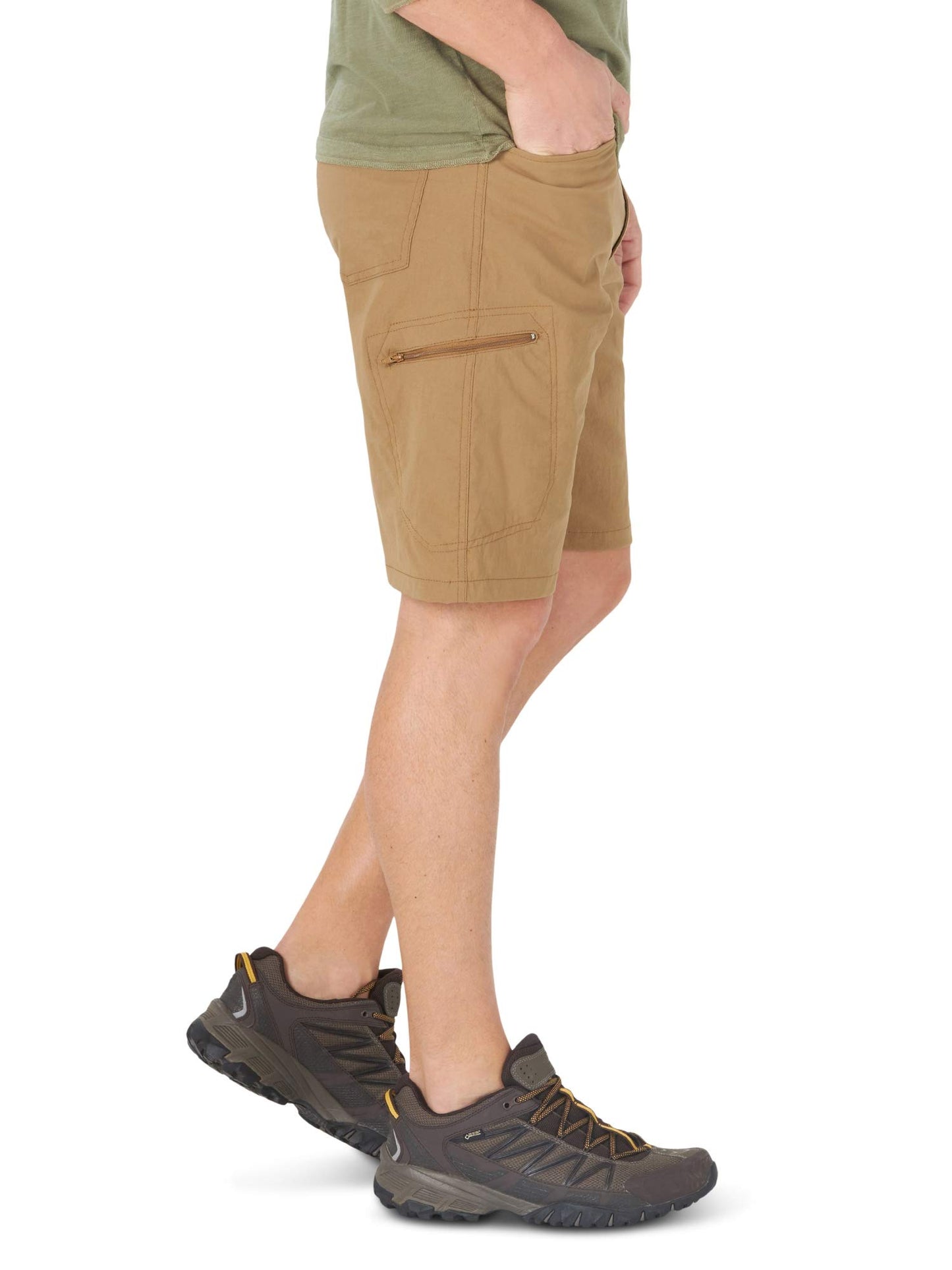 Wrangler Authentics Men's Performance Comfort Flex Cargo Short, Bronze, 33