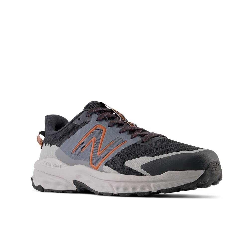 New Balance Men's Fresh Foam 510 V6 Trail Running Shoe, Phantom/Team Away Grey/Classic Orange, 11