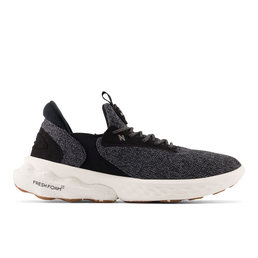 New Balance Men's Fresh Foam Roav Elite V1 Running Shoe, Black/Sea Salt, 9.5