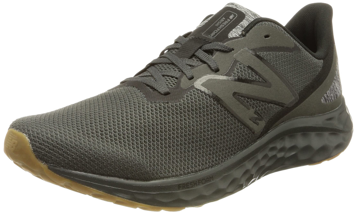 New Balance Men's Fresh Foam Arishi V4 Running Shoe, Blacktop/Gum, 8 X-Wide