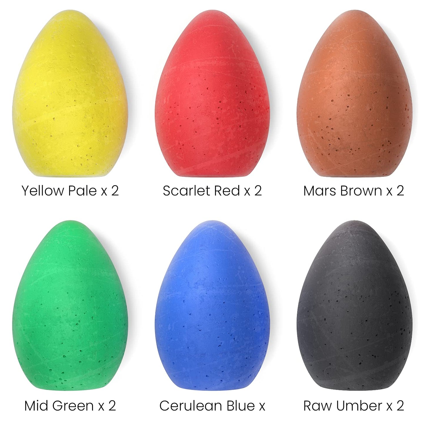 Arteza Kids Egg Shaped Chalk - Set of 12
