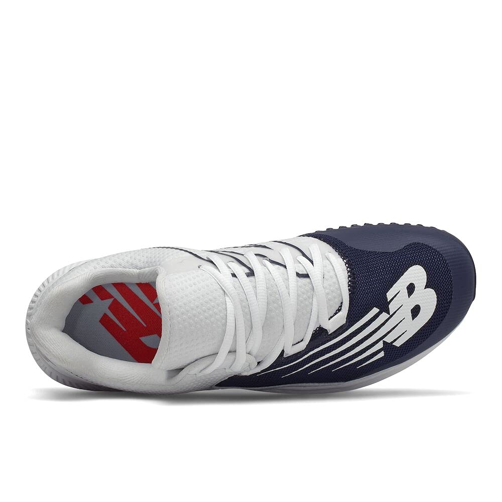 New Balance Men's FuelCell 4040 V6 Turf-Trainer Baseball Shoe, Team Navy/White, 15 Wide