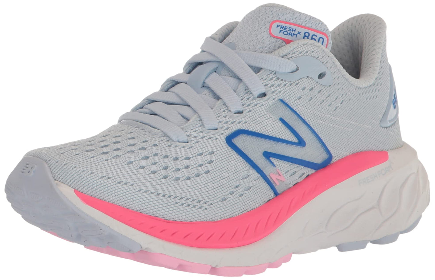 New Balance Girls Fresh Foam X 860 V13 Running Shoe, Moon Dust/Neon Pink, 6 Big Kid