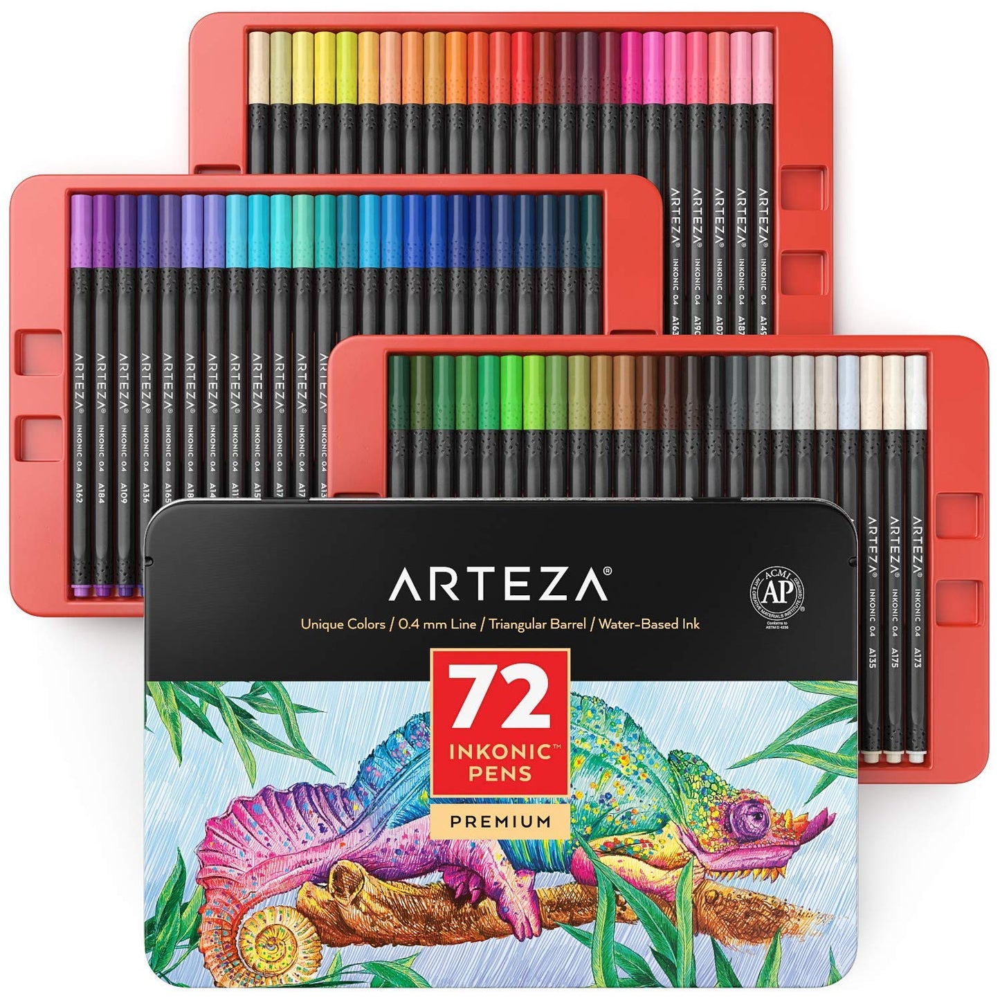 Arteza Inkonic™ Fineliner Pens - Set of 72