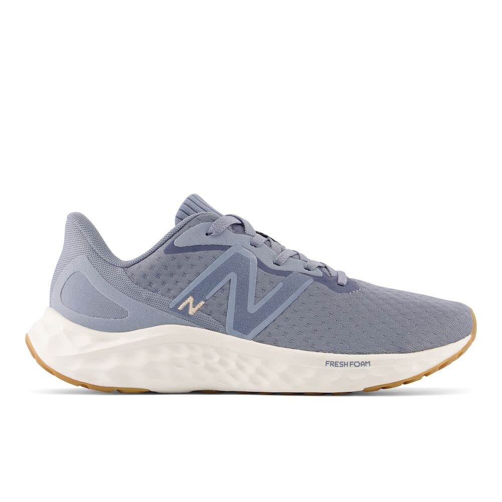 New Balance Women's Fresh Foam Arishi V4 Running Shoe, Arctic Grey/Light Arctic Grey/Light Gold Metallic, 10