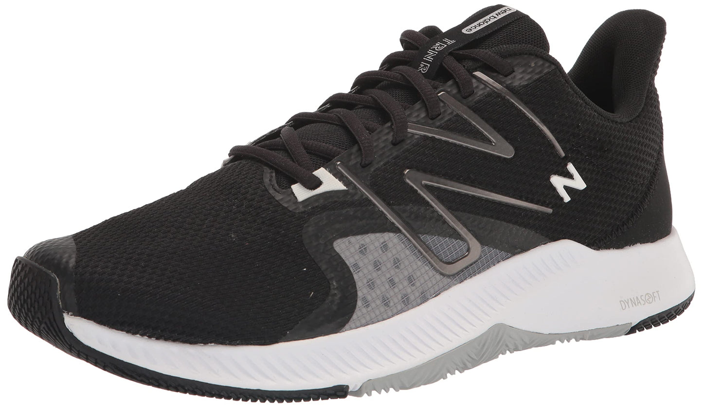 New Balance Men's DynaSoft Trnr V2 Cross Trainer, Black/Black Metallic/White, 8 X-Wide