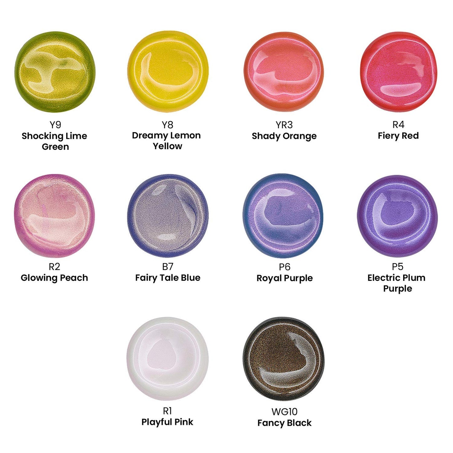 Arteza Acrylic Paint, Iridescent, 2oz Bottles - Set of 10