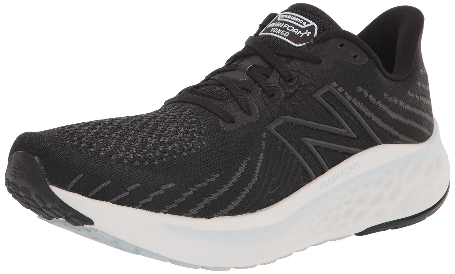 New Balance Women's Fresh Foam X Vongo V5 Running Shoe, Black/Starlight/Black Metallic, 13 Wide