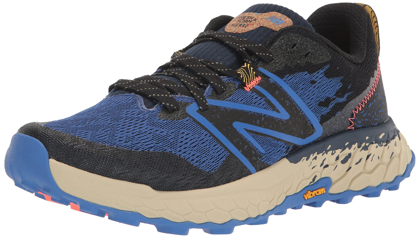 New Balance Men's Fresh Foam X Hierro V7 Trail Running Shoe, Nb Navy/Black/Bright Lapis, 8.5 Wide