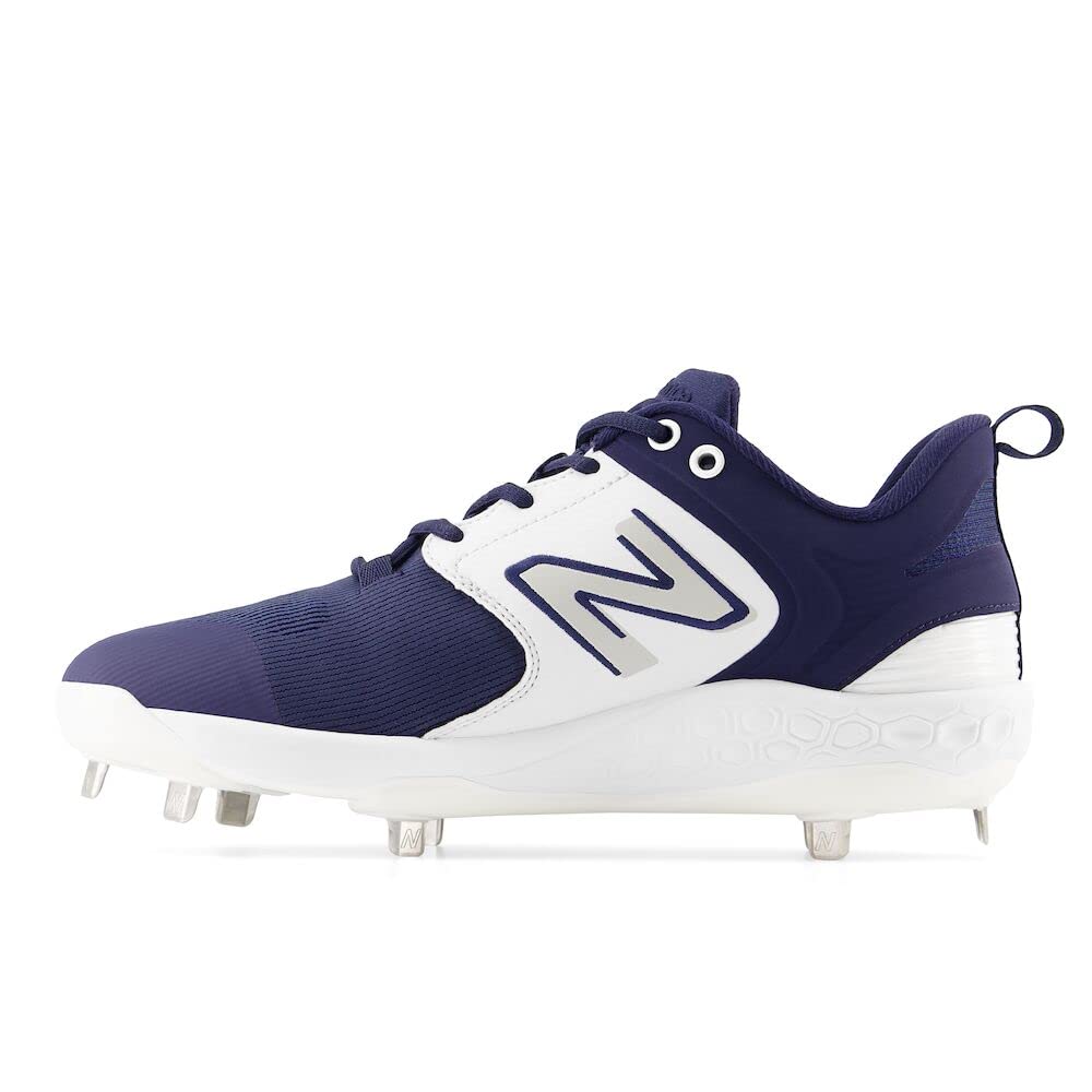 New Balance Men's Fresh Foam X 3000 V6 Metal Baseball Shoe, Navy/White, 7.5