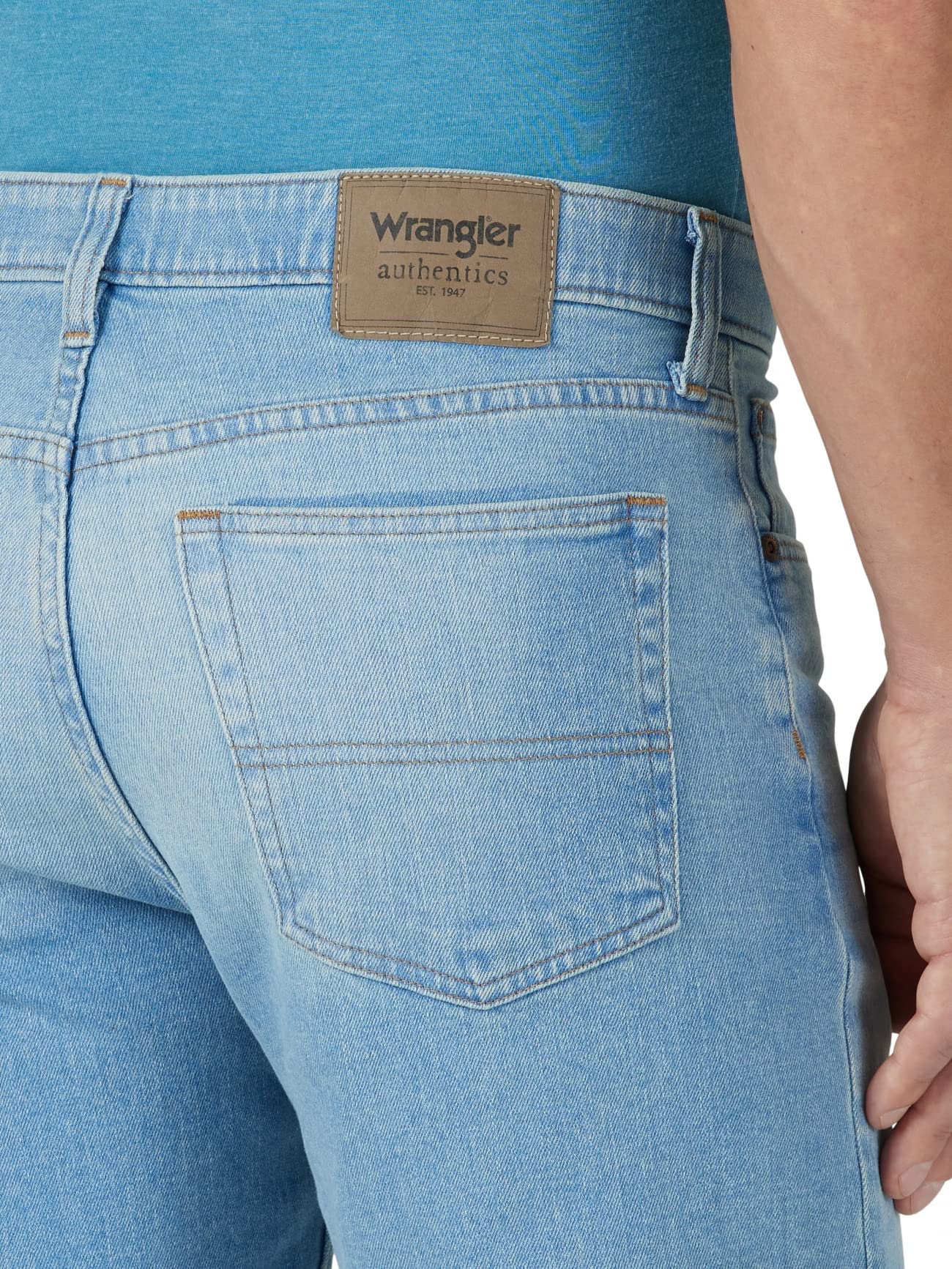Wrangler Authentics Men's Comfort Flex Waist Relaxed Fit Jean, Aaron, 38W x 30L