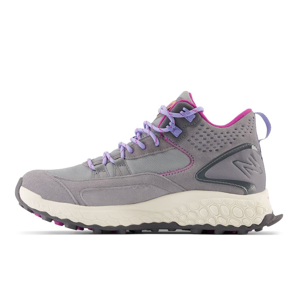 New Balance Women's Fresh Foam X Hierro V1 Mid-Cut Trail Running Shoe, Steel/Castlerock/Magenta, 7.5