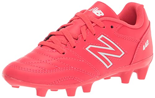 New Balance Kid's 442 V2 Academy Fg Junior Soccer Shoe, Energy Red/White, 3 Little Kid
